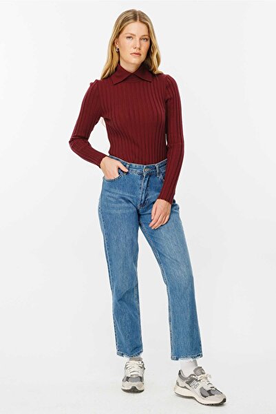 Hooopstore Καουτσούκ Πλεκτό Βαμβακερό Claret Κόκκινο Πλεκτό Σώμα