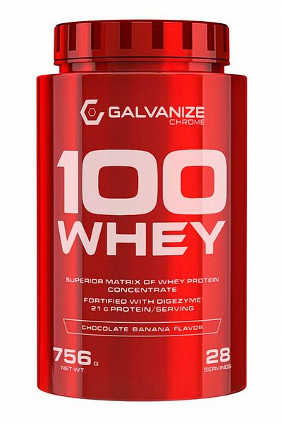 Galvanize Nutrition 100 Whey Protein 28 Servings Chocolate Banana Flavor