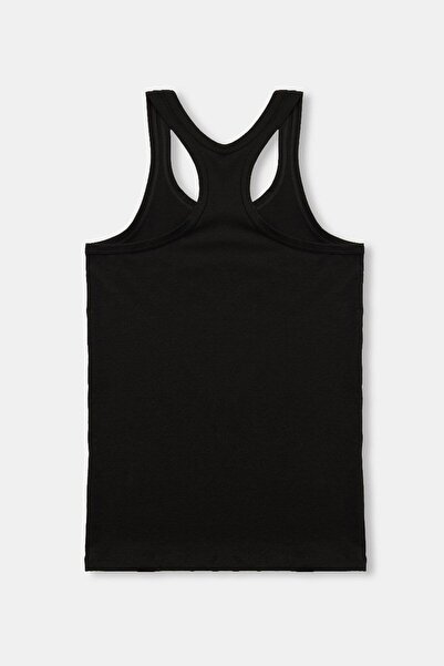 Eros Men's 2-Piece Lycra Cotton Black Sportsman Rambo Undershirt Eq.Ru.So.0K.Ka0.2