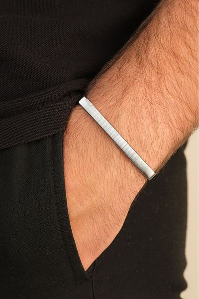 Jack Ferrero Steel / Leather - Original Men's Bracelet