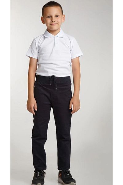 VİZYON İKRA Ribbed Lace-Up School Kids Trousers with Elastic Waist - Multi Pockets