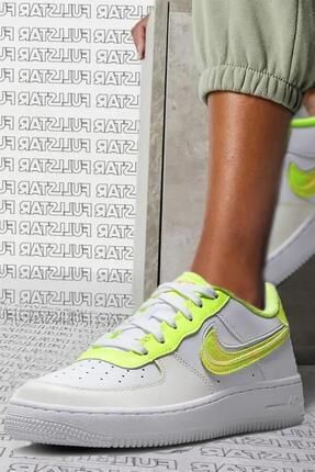 Nike Air Force 1 LV8 Snekaers White Volt Unisex Hakiki Deri Gunluk Spor Ayakkab Beyaz Volt Fiyat Yorumlar Trendyol