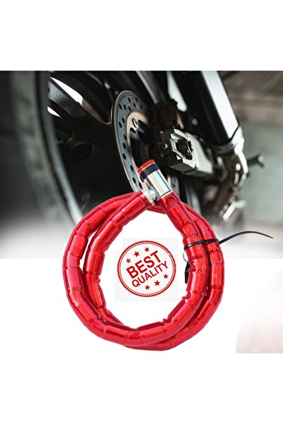 Kenet Ticaret Keneth Çelik Yaylı Motor Kilidi (150 CM) Çift Anahtarlı (Motosi...