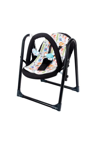 CHUBBY BABY Lüx SwingJoy Portatif Hafif Taşınabilir Bebek Salıncağı Siyah