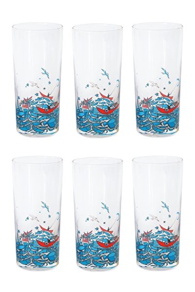 Anason İşleri Fish Tale Classic Rack Glass Set of 6