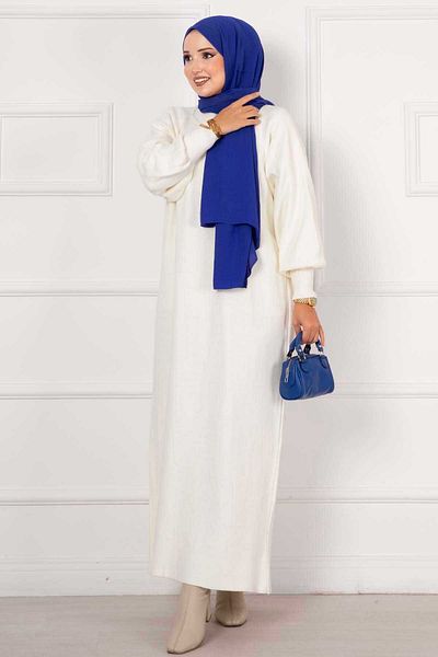 EBRUTESETTÜR Balloon Sleeve Knit Dress