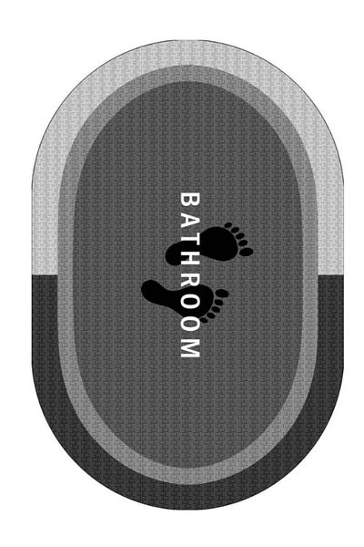 SİHİRLİ AYAKLAR Waterproof Non-Slip Bath Mat Bathroom Carpet Water Absorbent Non-Slip Mat 40X60