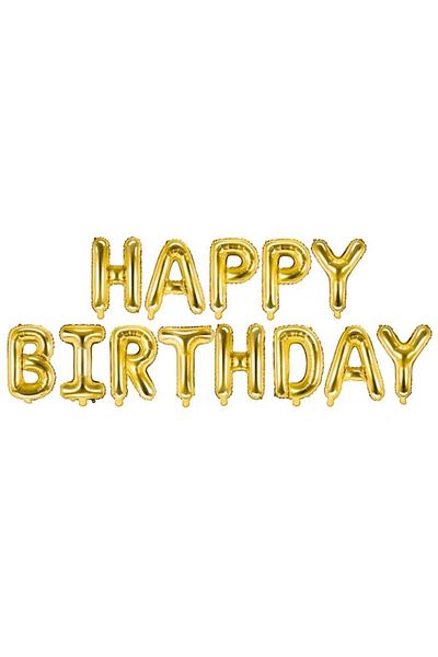 Le Mabelle Gold Happy Birthday Foil Balloon Set