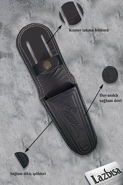 LAZBİSA Lz-K23 Pruning Scissors Vineyard Scissors Leather Cover Patterned