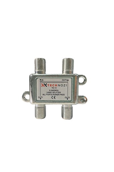 technozi 3 Lü Uydu Splitter Kablo Tv Rg6 4818p Çoklayıcı Dağıtıcı Anten Çanak...
