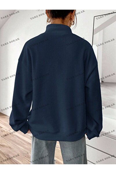 Adrift Y2K Жіночий світшот - Напівзастібка-блискавка KOD1326