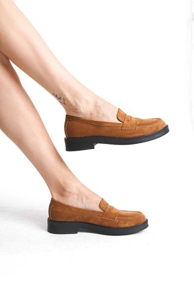 İDOL SHOES Дамски вегански велурени оксфордски мокасини