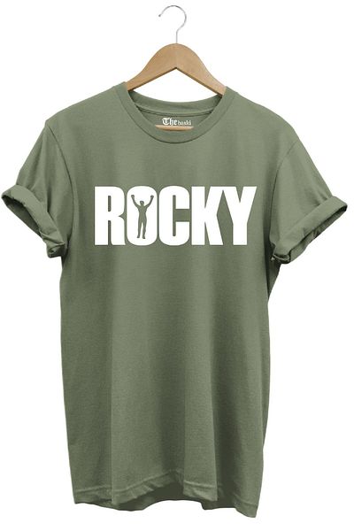 The Baski Μπλουζάκι με στάμπα Rocky Boxing Design 100% βαμβάκι Premium Khaki