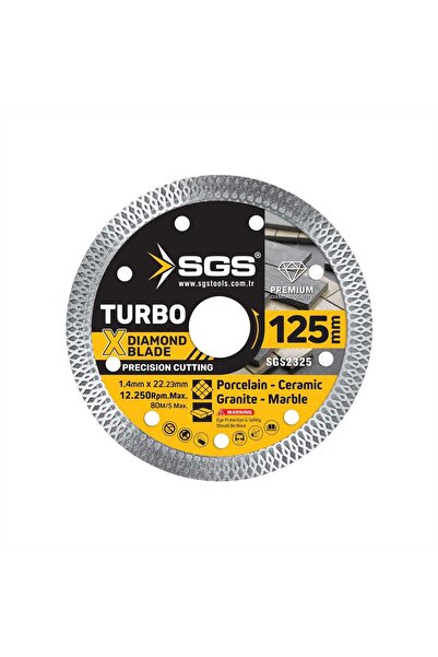 SGS TURBO ELMAS HASSAS KESİCİ (125*1,4 MM)