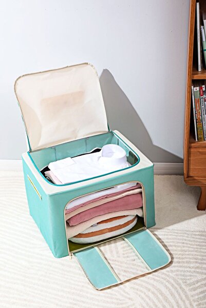 Miniso Çift Fermuarlı Saklama Hurcu 66l (YEŞİL)