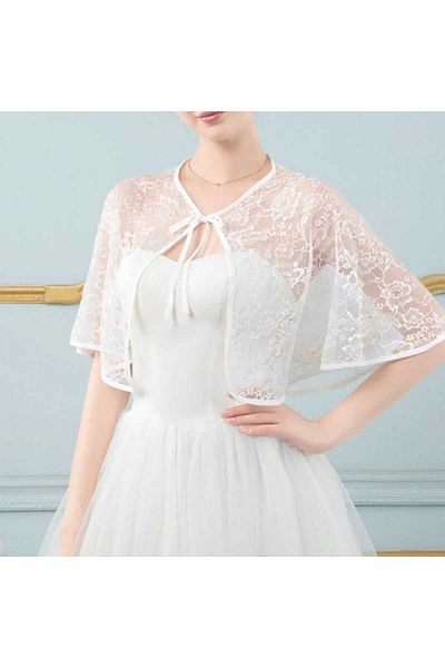 BENİMOLMALI Cape Evening Dress Bolero Fancy Lace Bolero Short Lace Cape Poncho