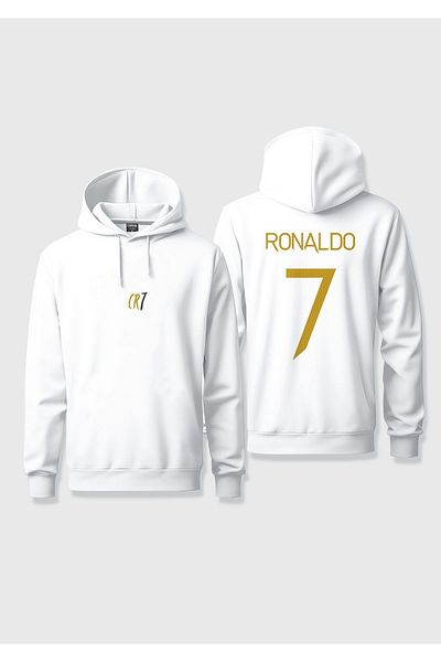 Darkia Cristiano Ronaldo Όνομα Αριθμός - Μπροστινή Πίσω στάμπα, Φούτερ Unisex με κουκούλα