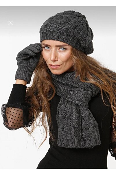Wearflawless Women's Winter 3-Piece Scarf, Beret and Gloves Set
