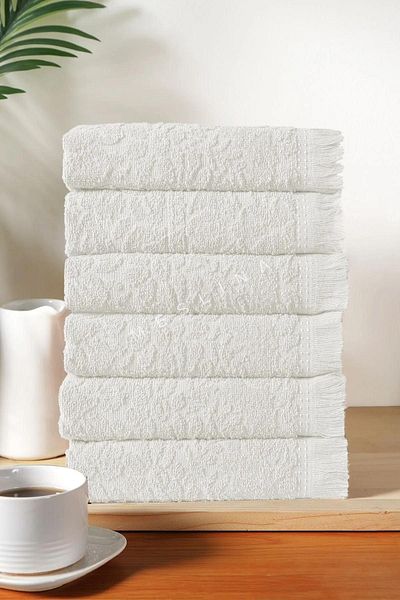 Meslina 30X50 cm 3 Pieces Kitchen Towel |   Drying Cloth |   Jacquard Fringed Hand Towel