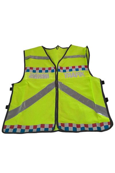 SEVEROZ Vestă de trafic Jandarma Model nou (cu plasă)-Vestă de trafic-Vestă fosforescentă-Material militar