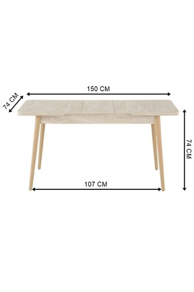 dekorazi Lavin Ortadan Açılır Masa 75x120 cm