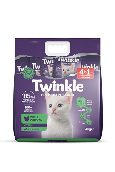 Twinkle Twinkle Tavuklu Yavru Kedi Maması 4 Kg. (4 in 1)