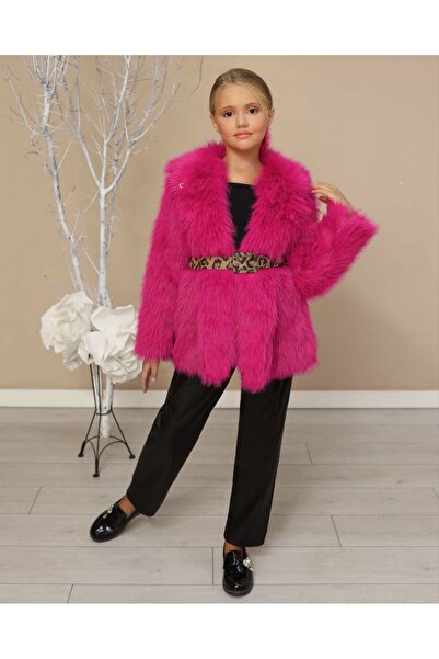 By Feyza Kids Collection SET DE JACHETE DE BLANĂ DETALIAT CUREA TIGER FETĂ 3BUC