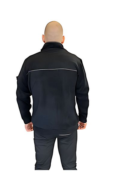 ArdaEge Men's Black Anti-Pilling Non-Pilling Regular Stand-Up Collar 320 Gr Fleece Jacket