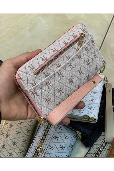 ÇANTA Women's Medium Size Patterned Wallet with Grip Apparatus