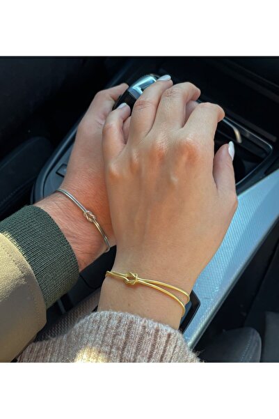 vogutima Kadın Erkek Gümüş Bileklik - Sevgi Düğümü Kişiye Özel • Işıklı Kutuda • Sevgiliye • Eşe • Hediye