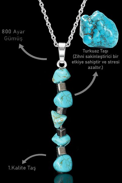 Erilsa Certified Broken Stone Model Turquoise Stone Necklace