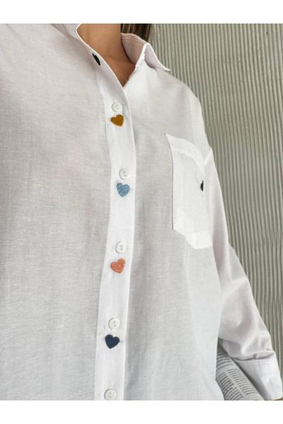 MAY MARA Cămașă de damă, cu formă confortabilă, cu detaliu de broderie