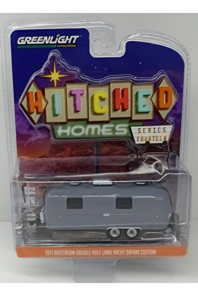 Greenlight 1:64 1971 AIRSTREAM DOUBLE AXLELAND YACHT SAFARİ CUSTOM CARAVAN GRİ