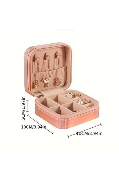 GlassySKY Jewelry Organizer - Φορητή θήκη ταξιδιού με φερμουάρ για κολιέ, σκουλαρίκια & δαχτυλίδια
