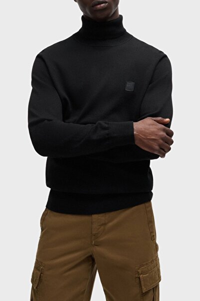 BOSS Pamuklu Regular Fit Balıkçı Yaka Kazak Erkek KAZAK 50527573 001