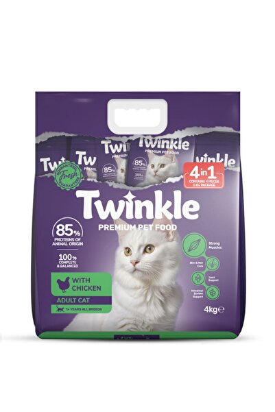 Twinkle Twinkle Tavuklu Yetişkin Kedi Maması 4 Kg. (4 in 1)