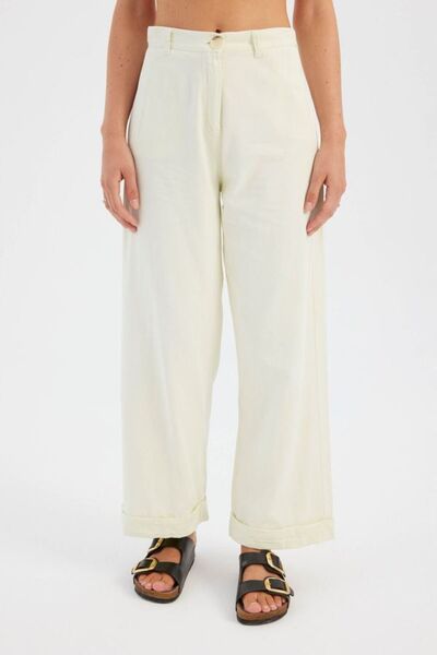 Hiccup High Waist Crop Trousers - Straight Fit