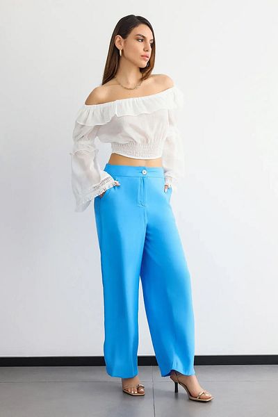 Hiccup Μπλούζα από σιφόν με βολάν off Shoulder Crop