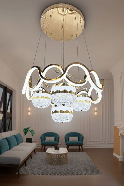 RSCOLLECTIONS Sefa Model Taç Top 4 Toplu İthal Led Avize