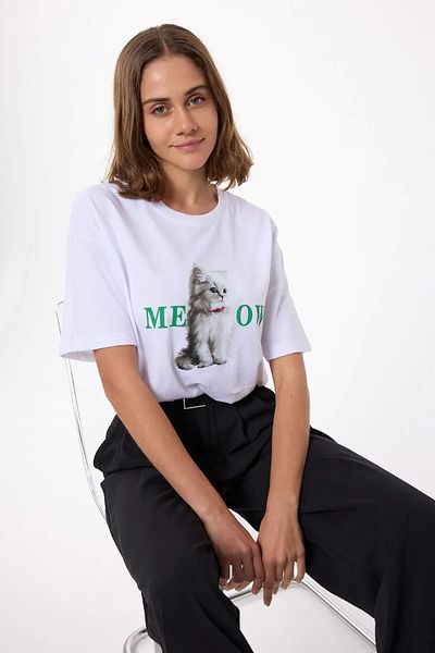 Hiccup Tricou confortabil cu imprimeu cu decolteu