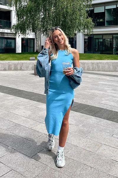 Hiccup Design de rochie maxi asimetrică pe jumătate