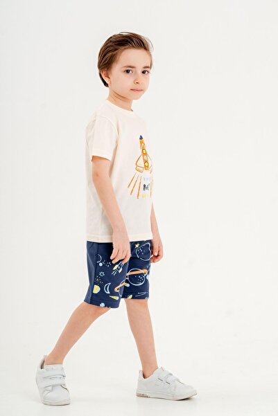 Mışıl Kids TAKE ME HOME Printed Boys T-Shirt Shorts Set