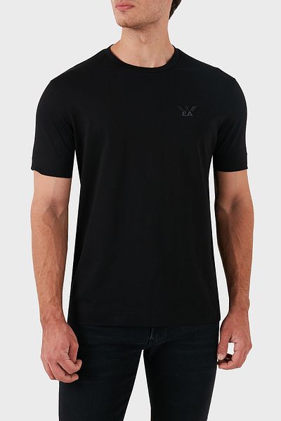Emporio Armani Ανδρικό βαμβακερό μπλουζάκι με λεπτή εφαρμογή με λαιμόκοψη - 6D1TM1 1JOCZ 0013