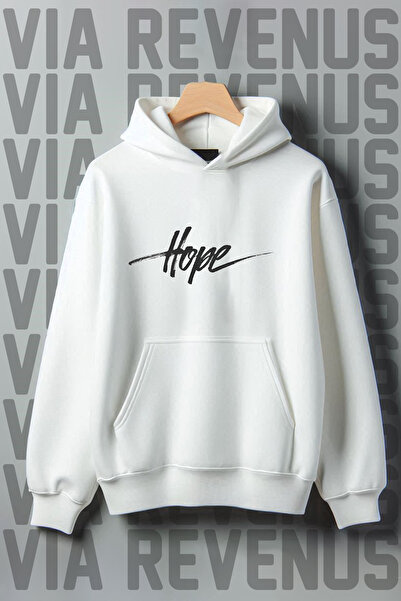 Vordevia سويت شيرت بقلنسوة وجيب الكنغر مطبوع عليه 3 خيوط كبيرة الحجم من Hope