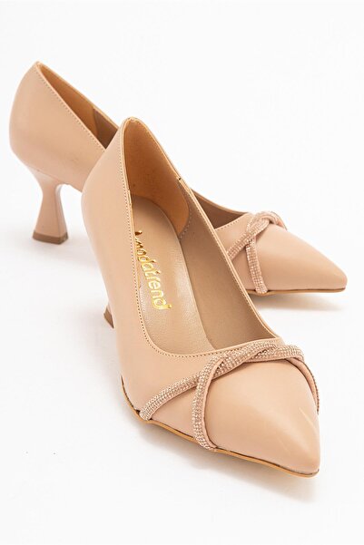 Ccway Γυναικεία παπούτσια στιλέτο Cross Stone NUDE SKIN NUDE