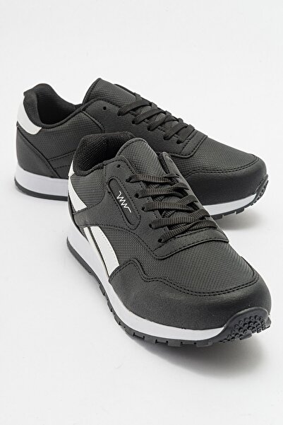 Ccway Pantofi sport din piele pentru femei NEGRU ALB