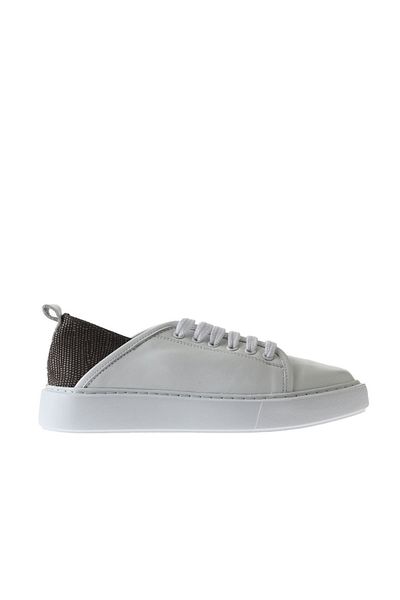 Bueno Shoes Pantofi sport de damă din piele - nurcă albă, model Lzd 01wv2100