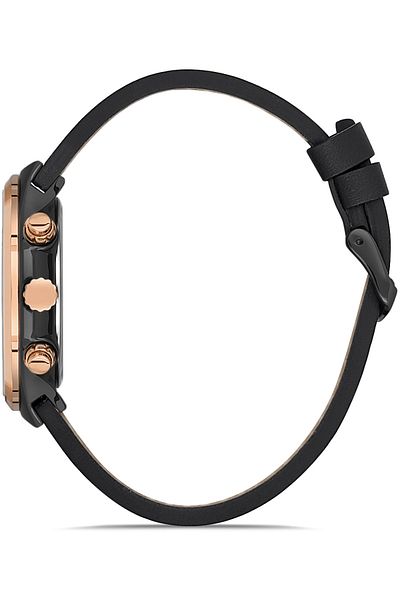 DAVID GUNER Rose Black Coated Black Dial Men's Watch Dg-8265Gb-R2R