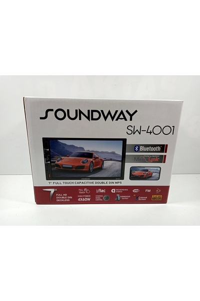 Soundway Double Teyp – Soundway SW-4001 Kısa Kasa 7? Ekranlı Teyip – Park Kamerası Hediyeli