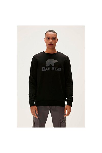 Bad Bear Men's Black Sweatshirt - 22.02.12.007 Logo Crewneck